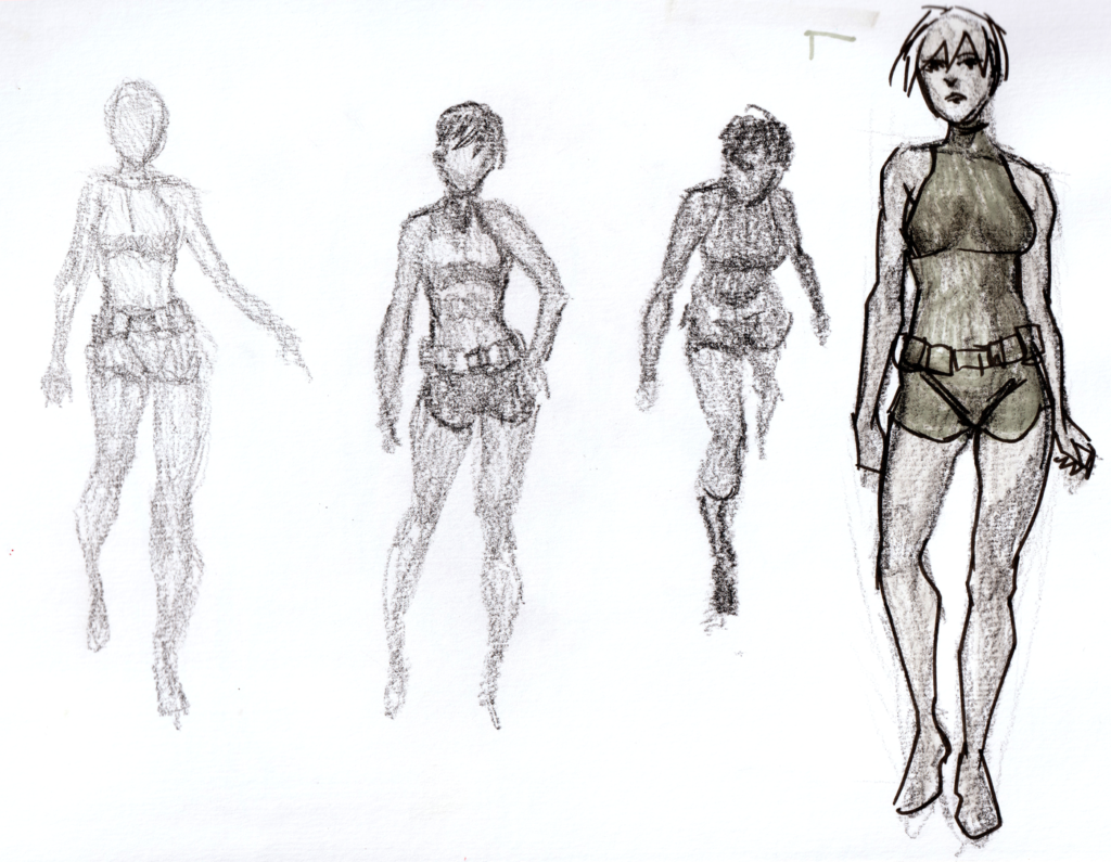 Estudos de proporção da figura humana, de Renoir Santos