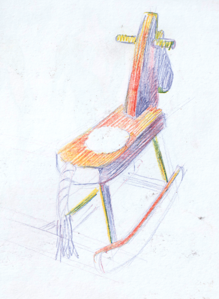 Estudo de cadeira em perspectiva, de Renoir Santos